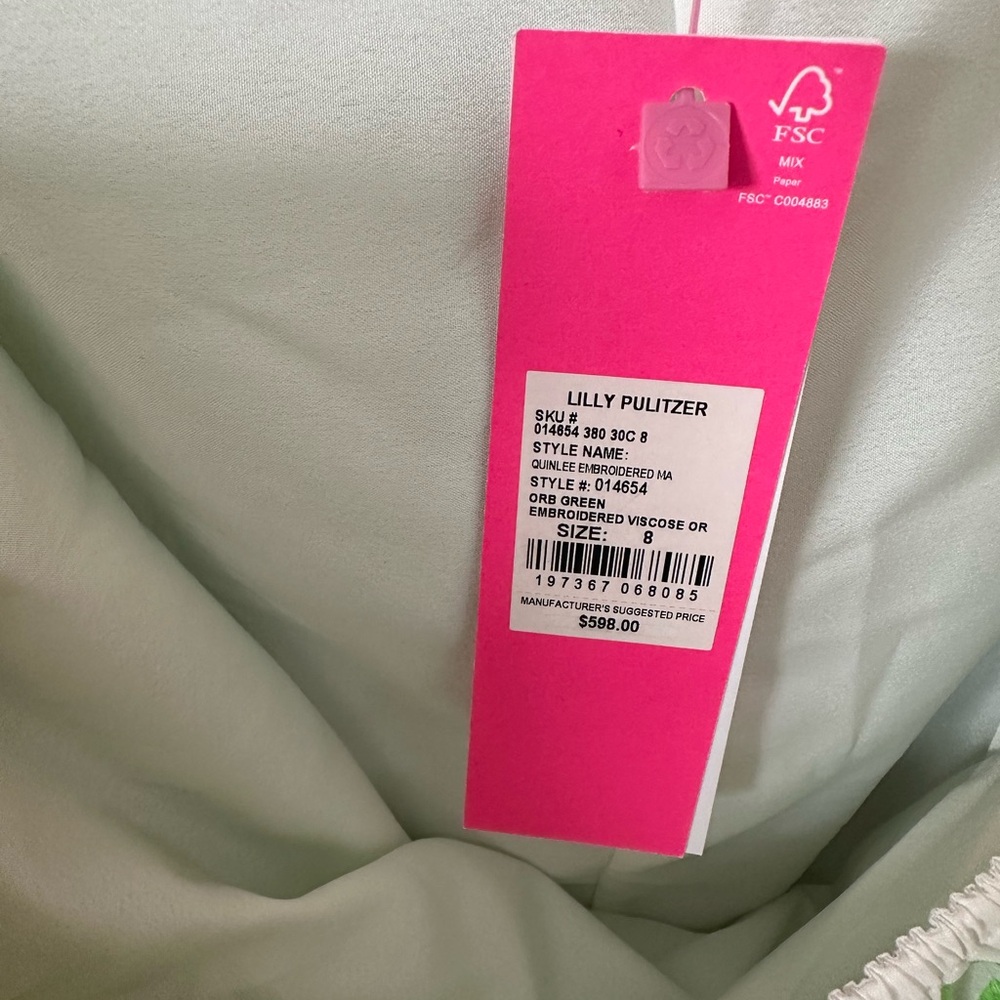 NWT!!! Lilly Pulitzer Quinlee Embroidered Maxi Dress - Size 8 - Picture 11 of 12